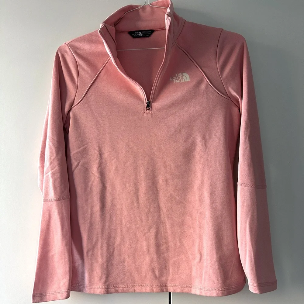 The North Face Women's Pink Quarter-Zip Fleece Pullover - size Small - Picture 2 of 6